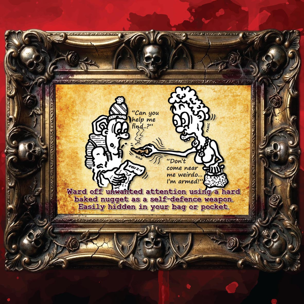 Self Defence Dollop Cartoon Art Print