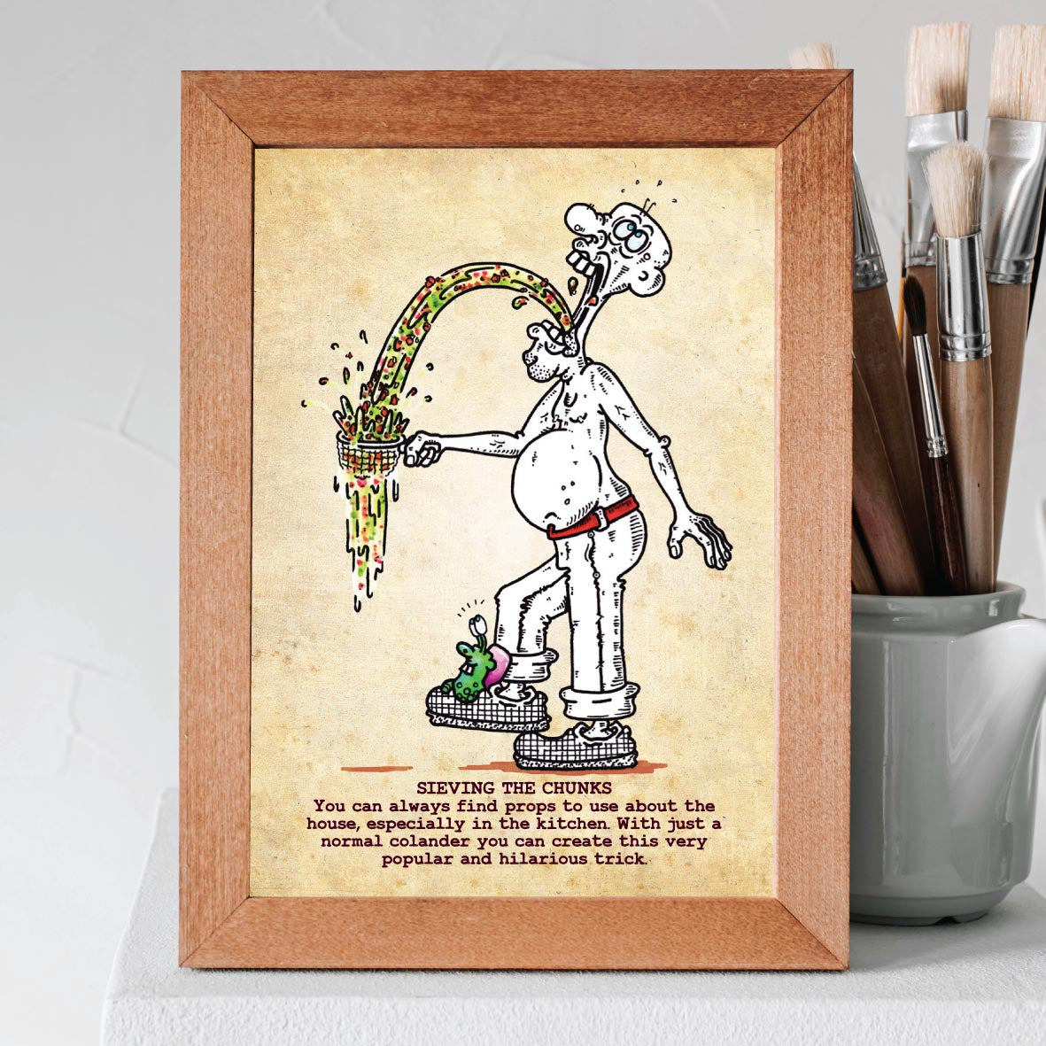 Sieving The Chunks Art Print