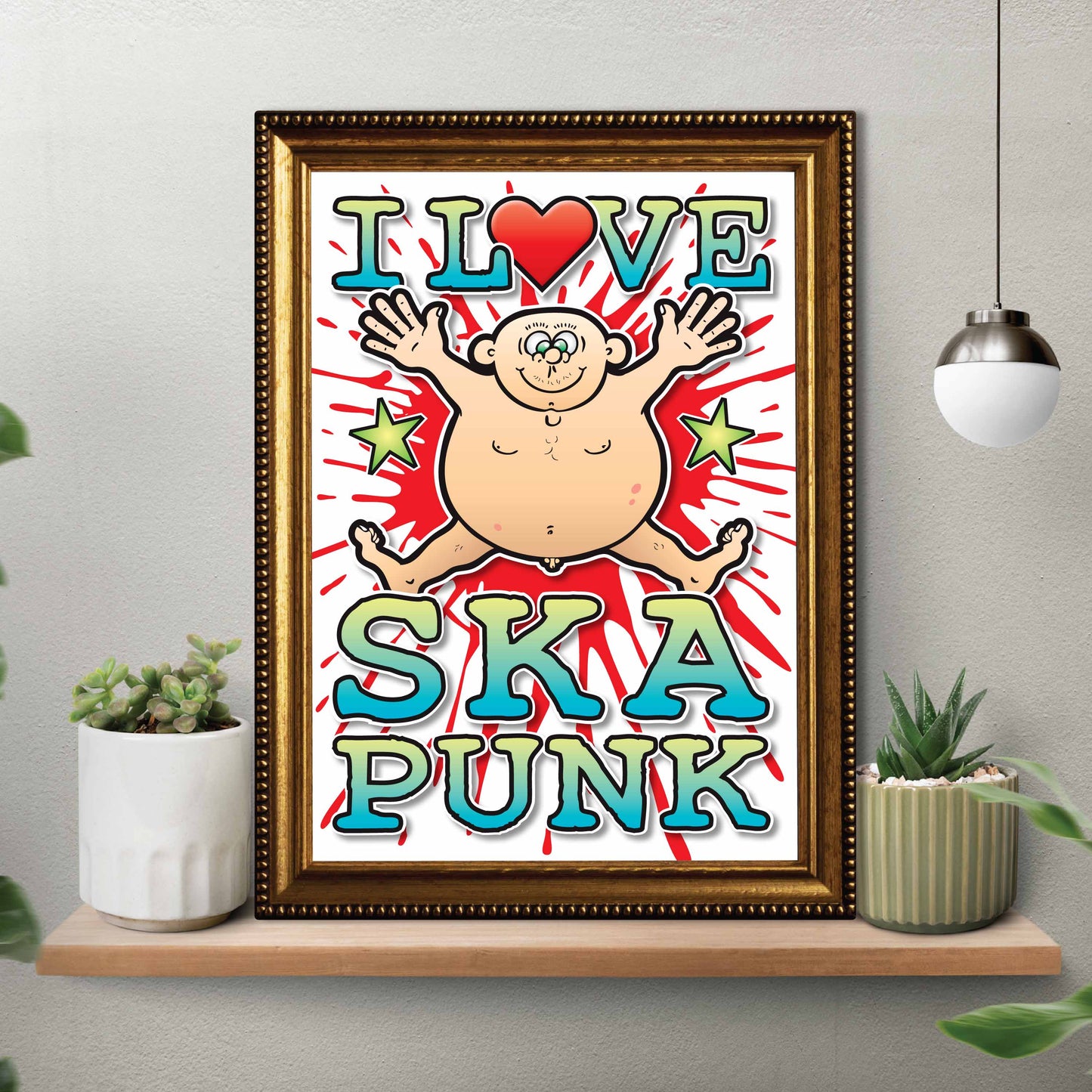 Ska Punk Art Print / Love Music Poster / Wall Décor / Rock Guru