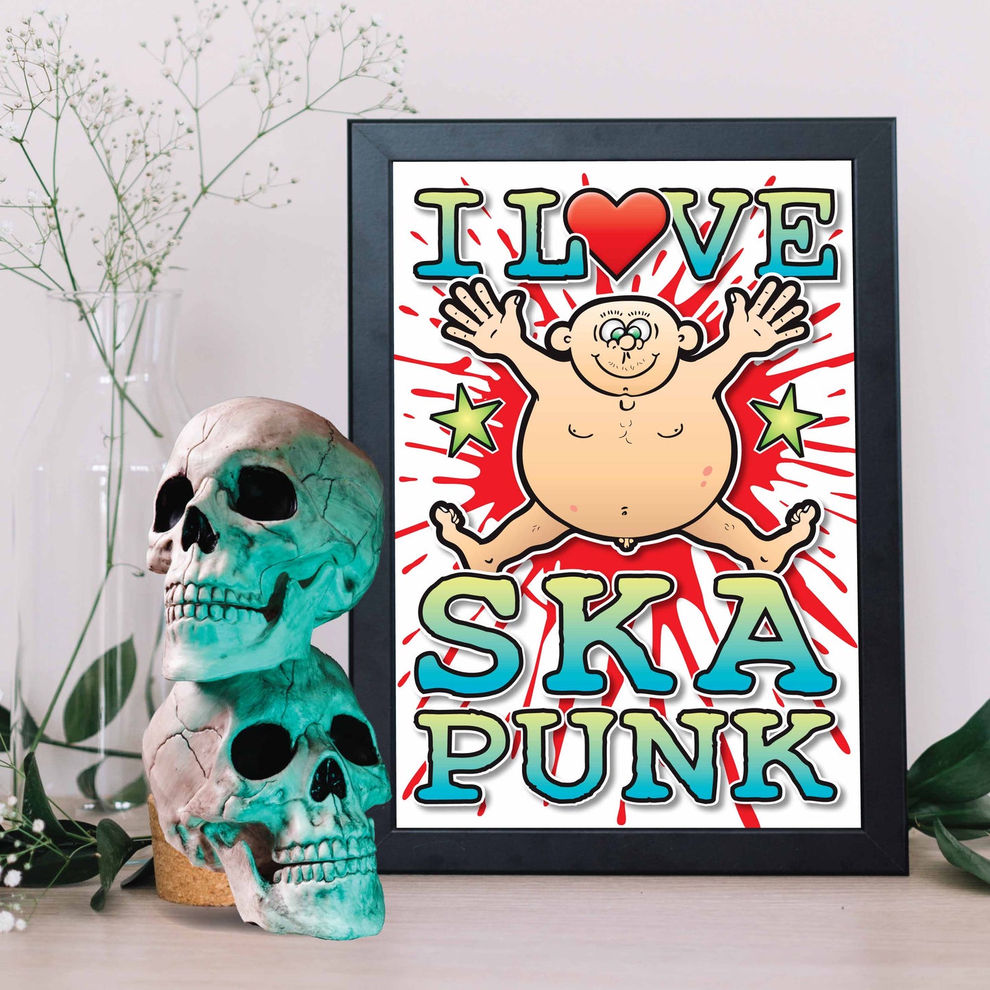 Ska Punk Art Print / Love Music Poster / Wall Décor / Rock Guru