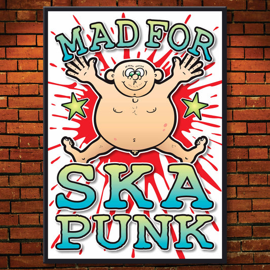 Ska Punk Art Print / Mad For Music Poster / Wall Décor