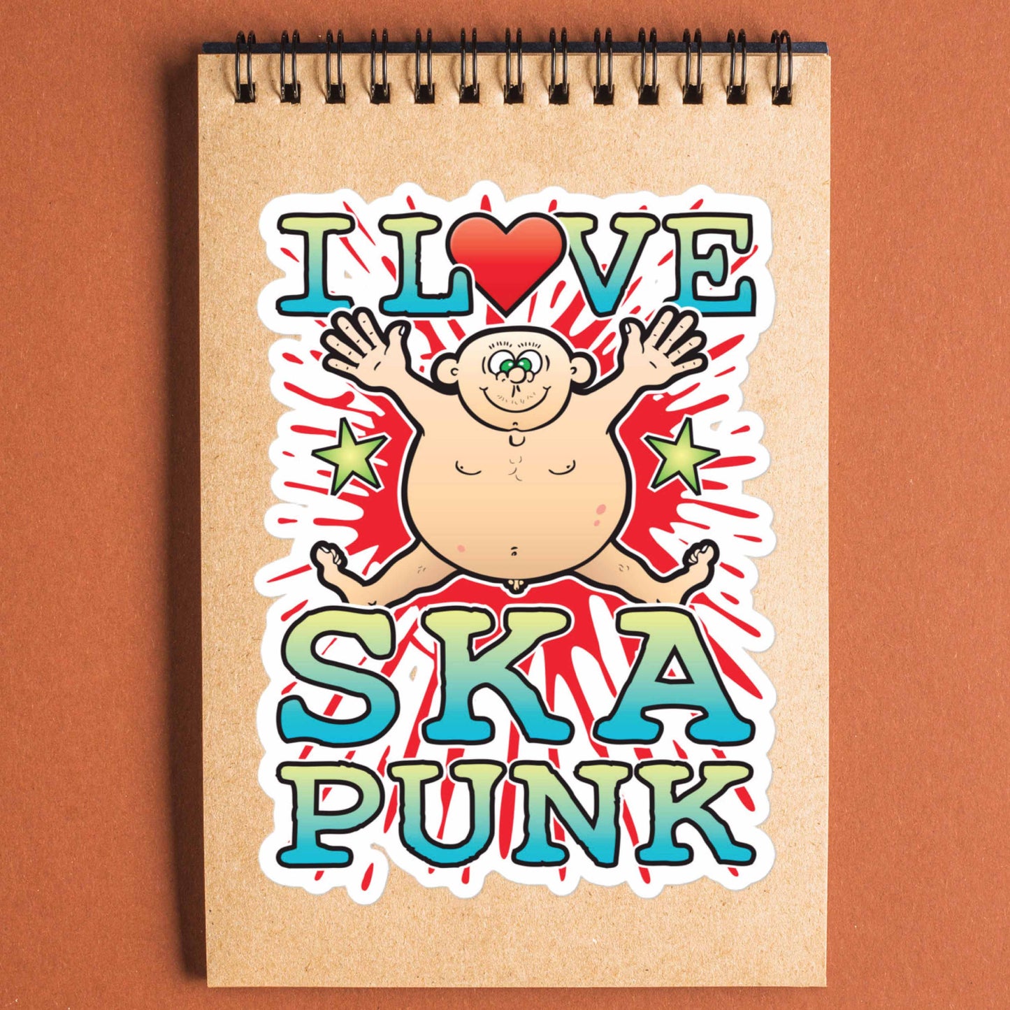 Ska Punk Vinyl Kiss-Cut Sticker / 14 x 10cm