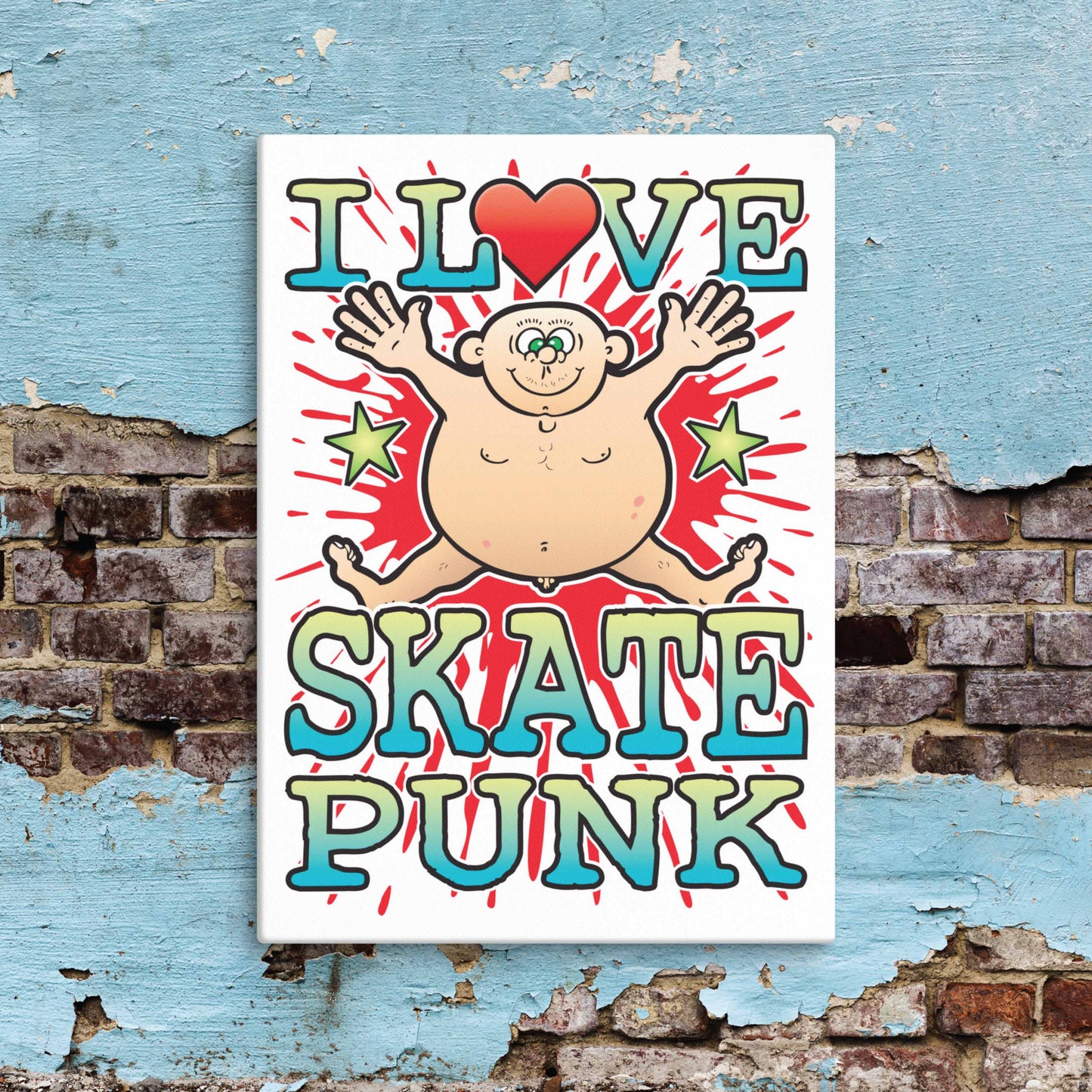 Skate Punk Canvas Print 30x40cm