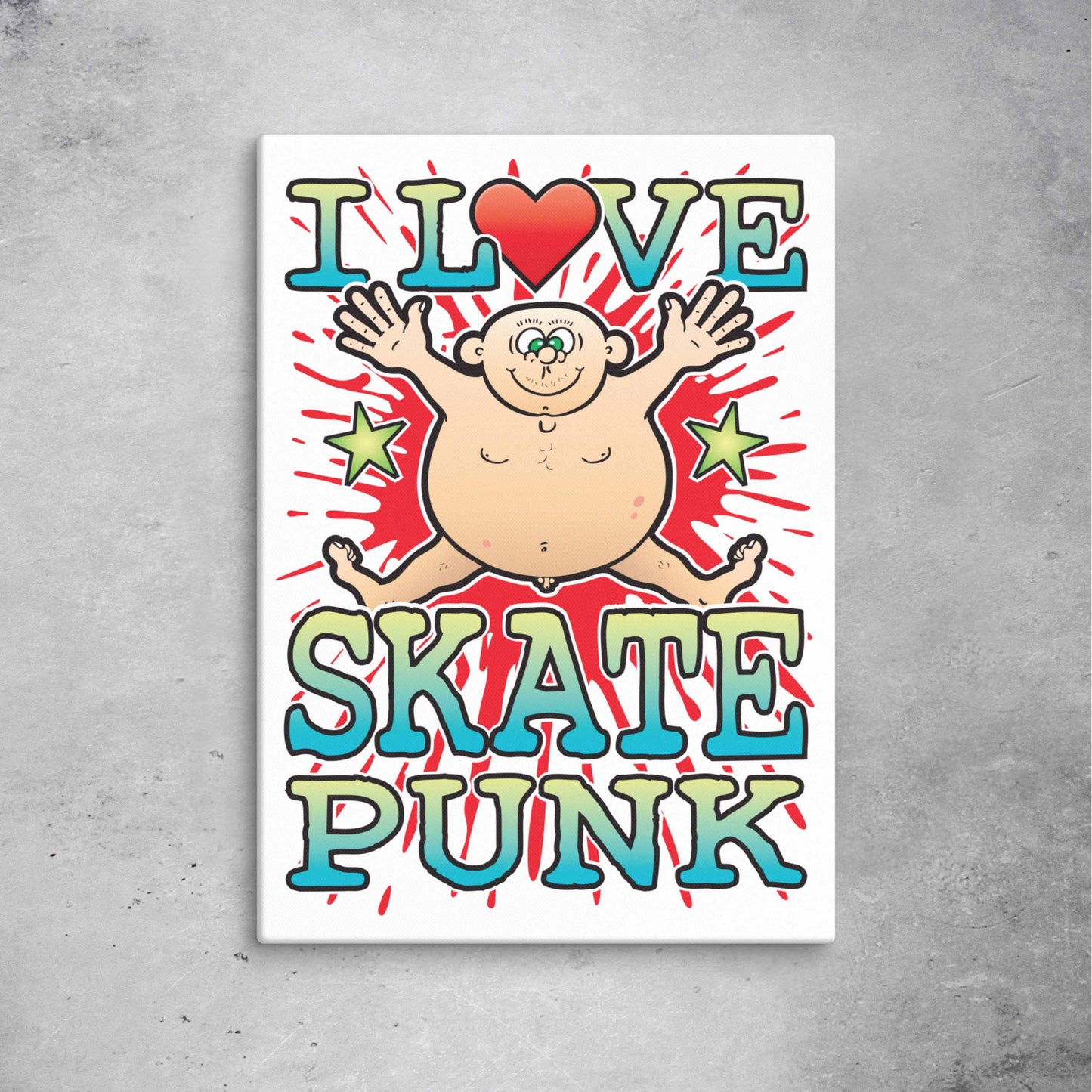 Skate Punk 51x71cm Canvas Print