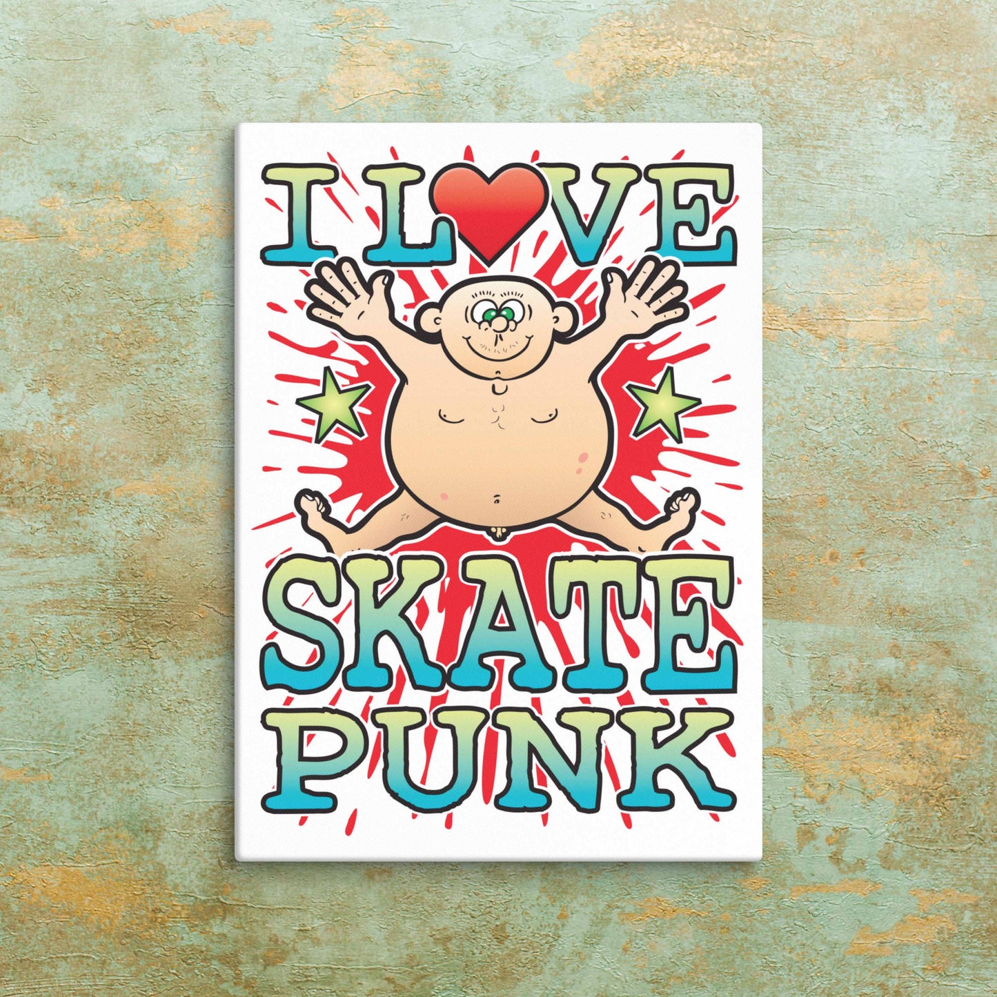 Skate Punk Canvas Print 30x40cm