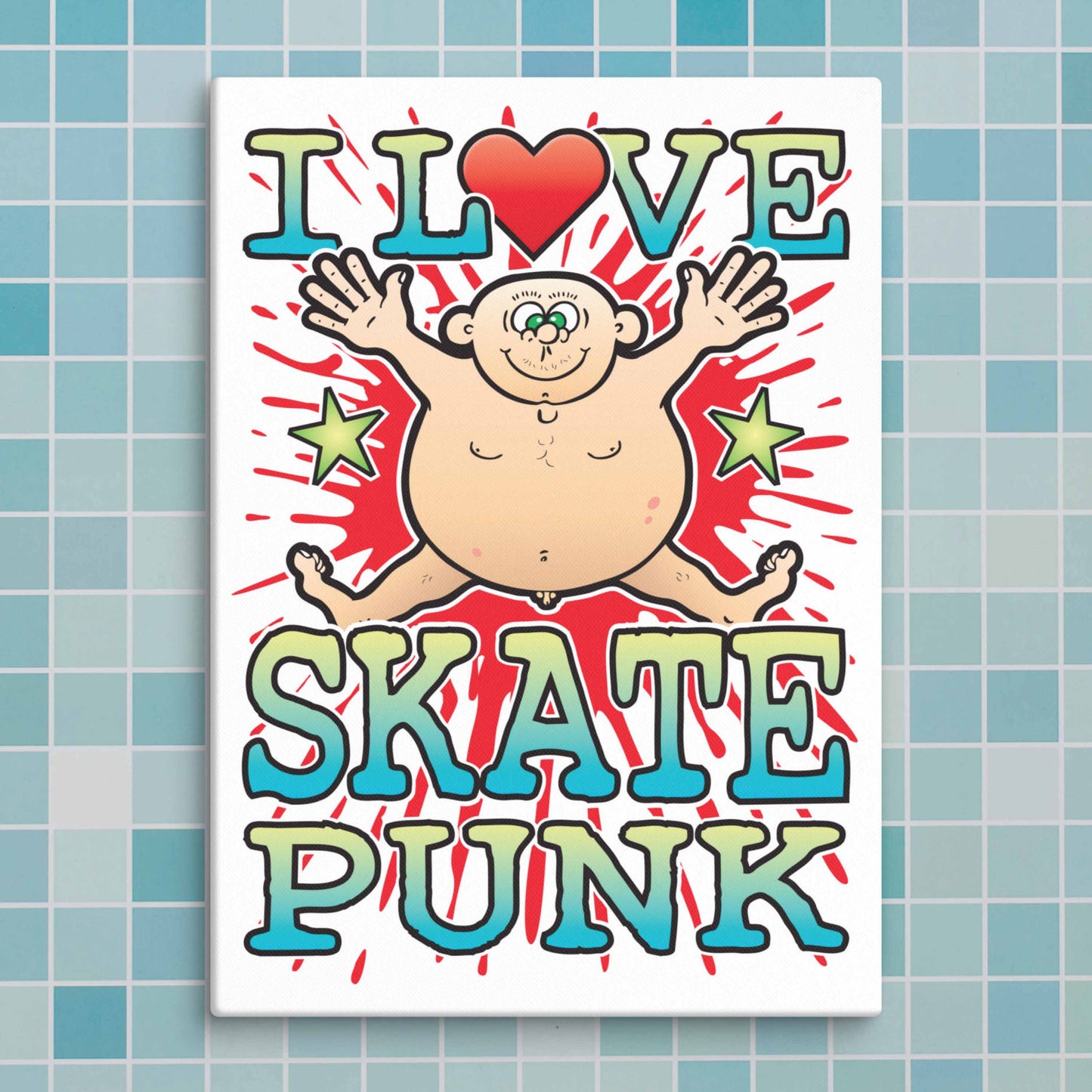 Skate Punk Canvas Print 30x40cm
