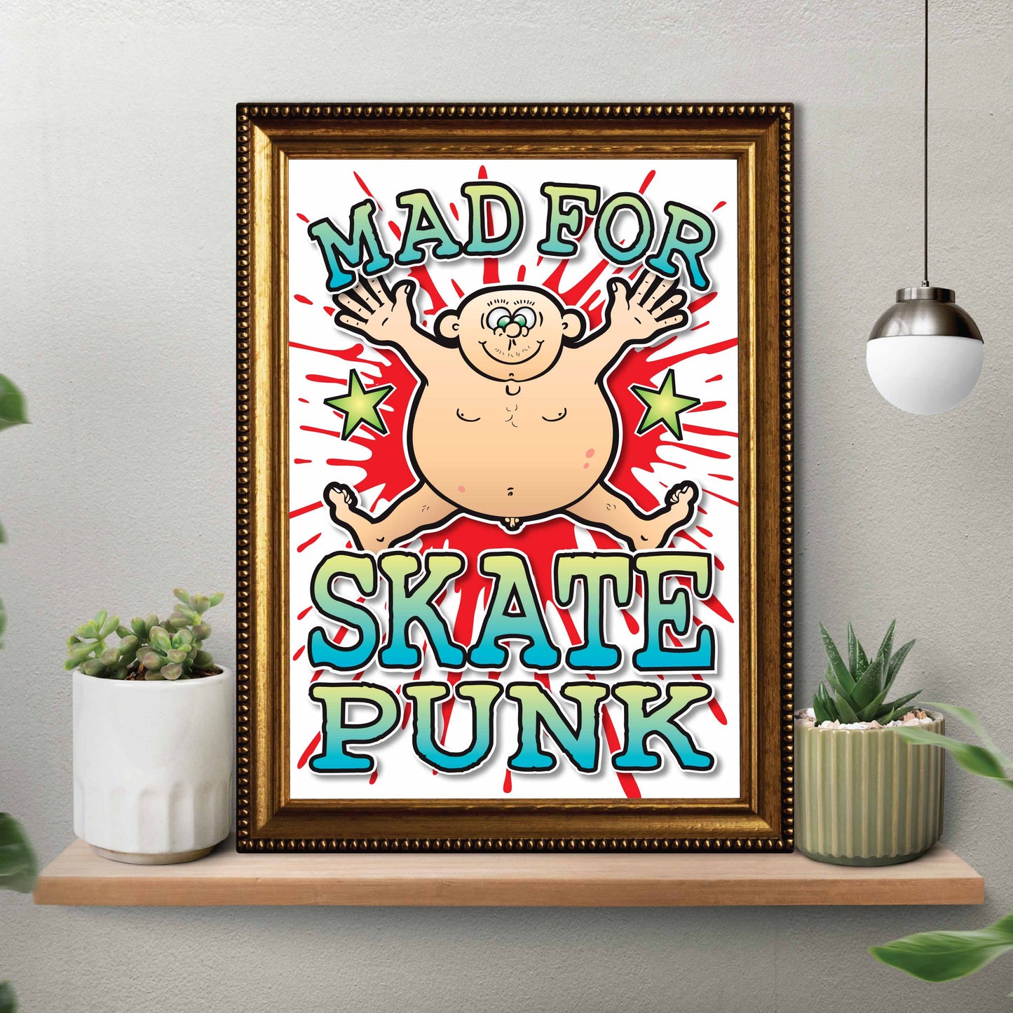 Skate Punk Art Print / Mad For Music Poster / Wall Décor