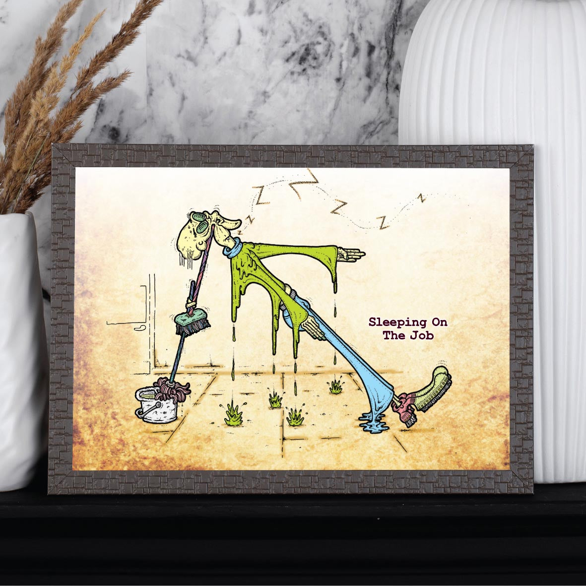 Sleeping On The Job Art Print