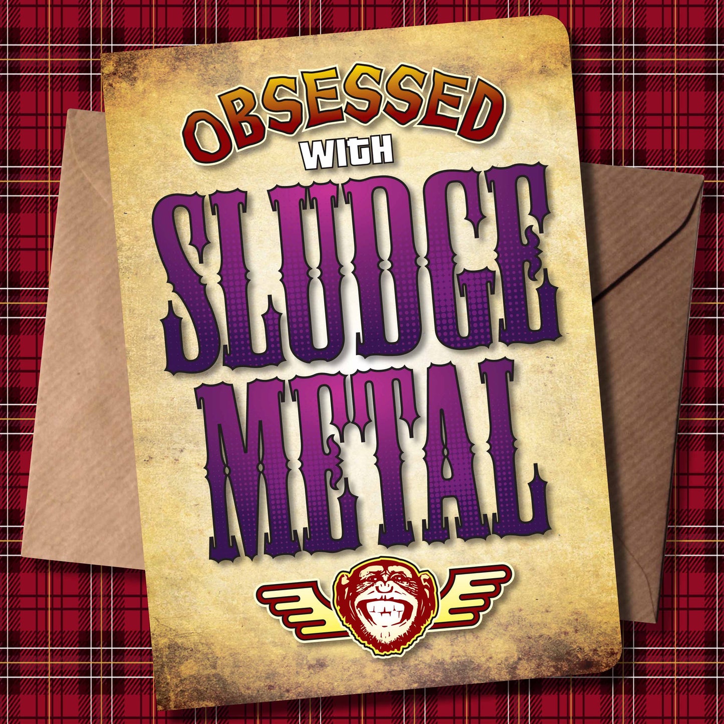 Sludge Metal - Obsessed Art Poster + Birthday / Greetings Card