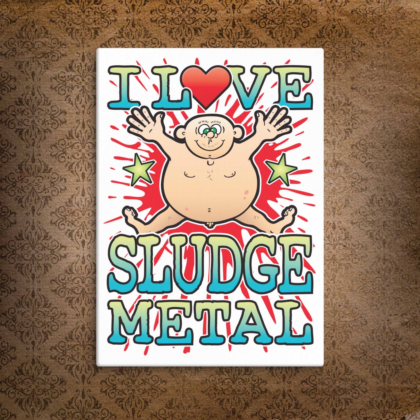 Sludge Metal Canvas Print 30x40cm
