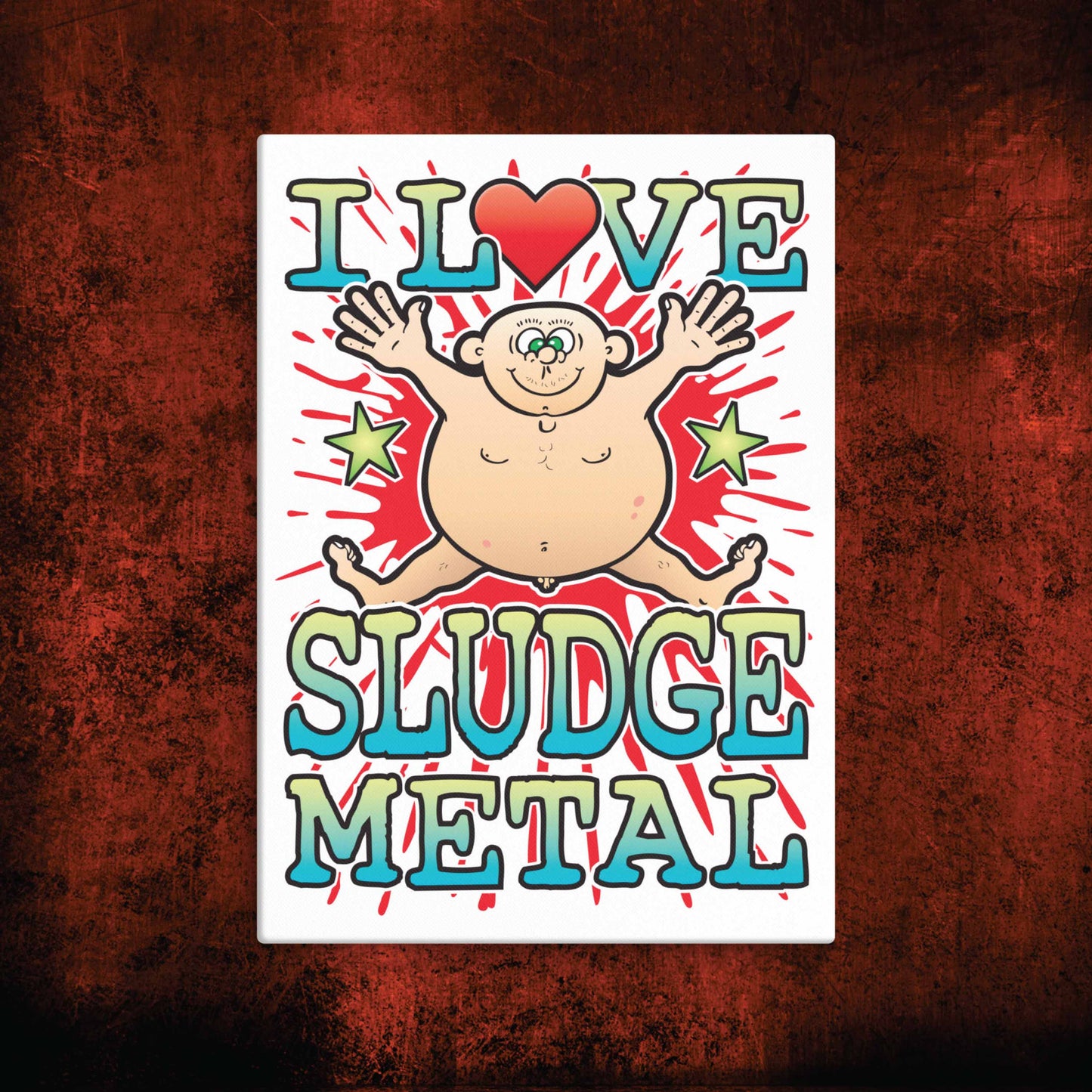 Sludge Metal Canvas Print 30x40cm