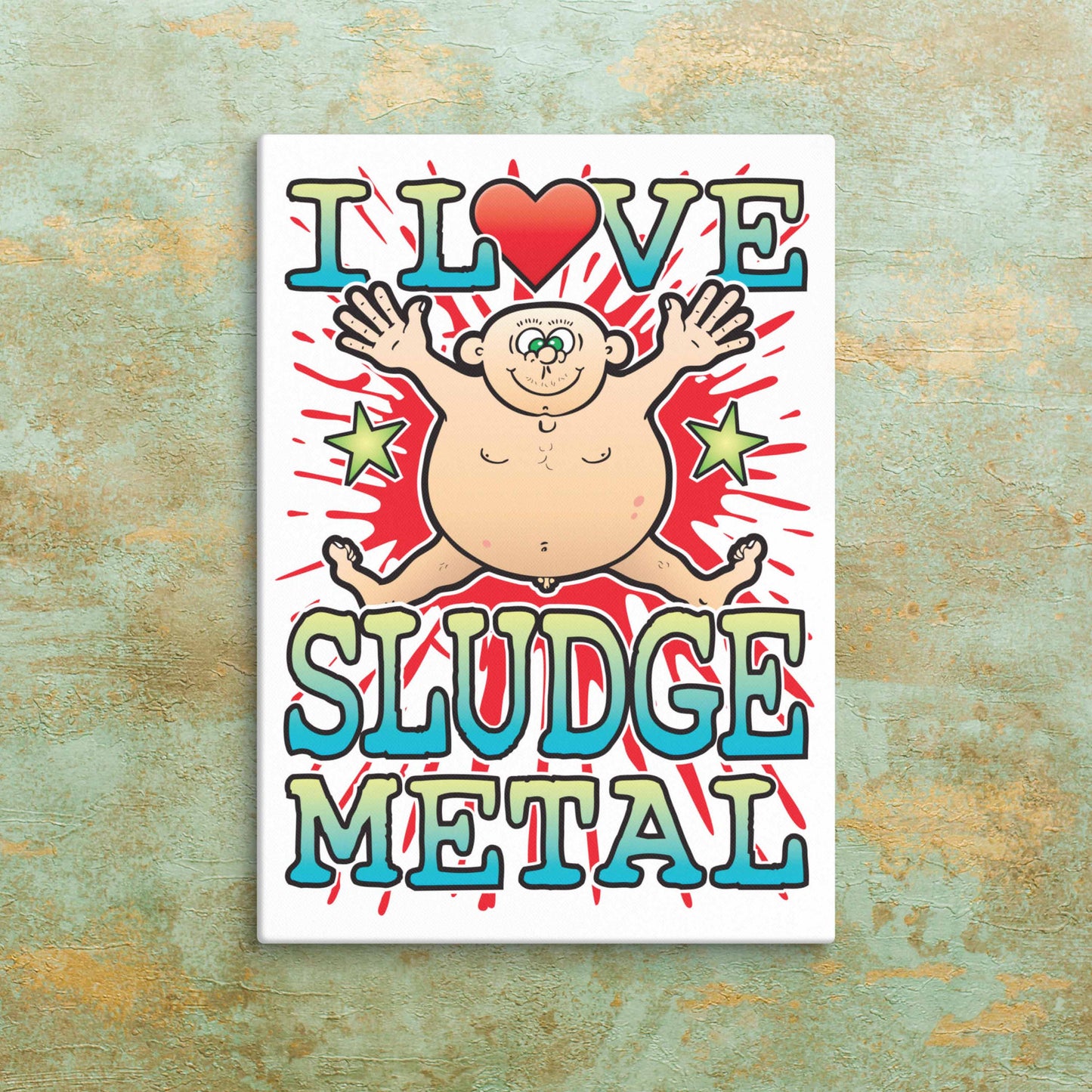 Sludge Metal Canvas Print 30x40cm