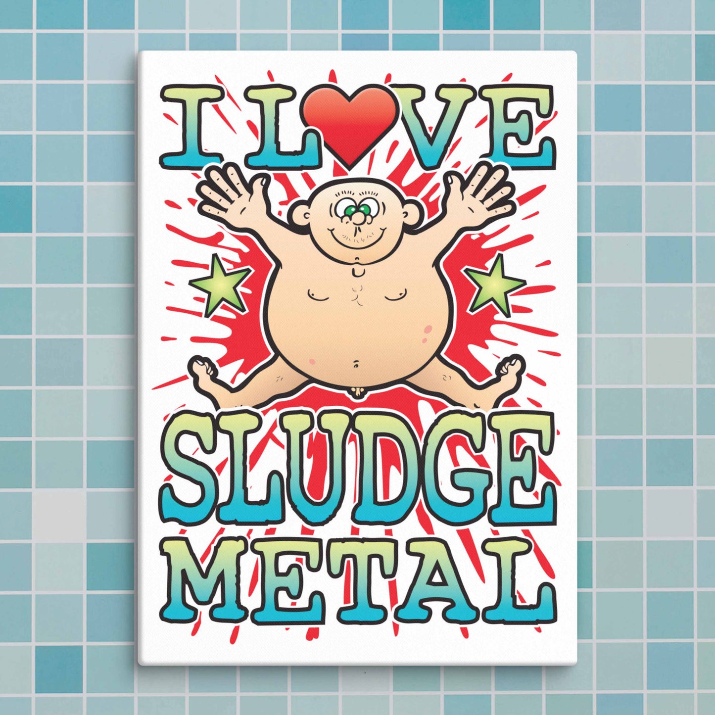 Sludge Metal Canvas Print 30x40cm