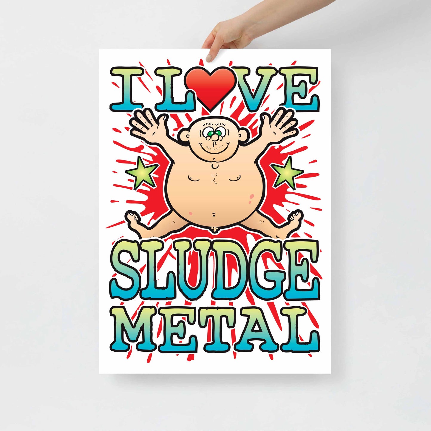 Sludge Metal 50x70cm Wall Art / Love Music Poster