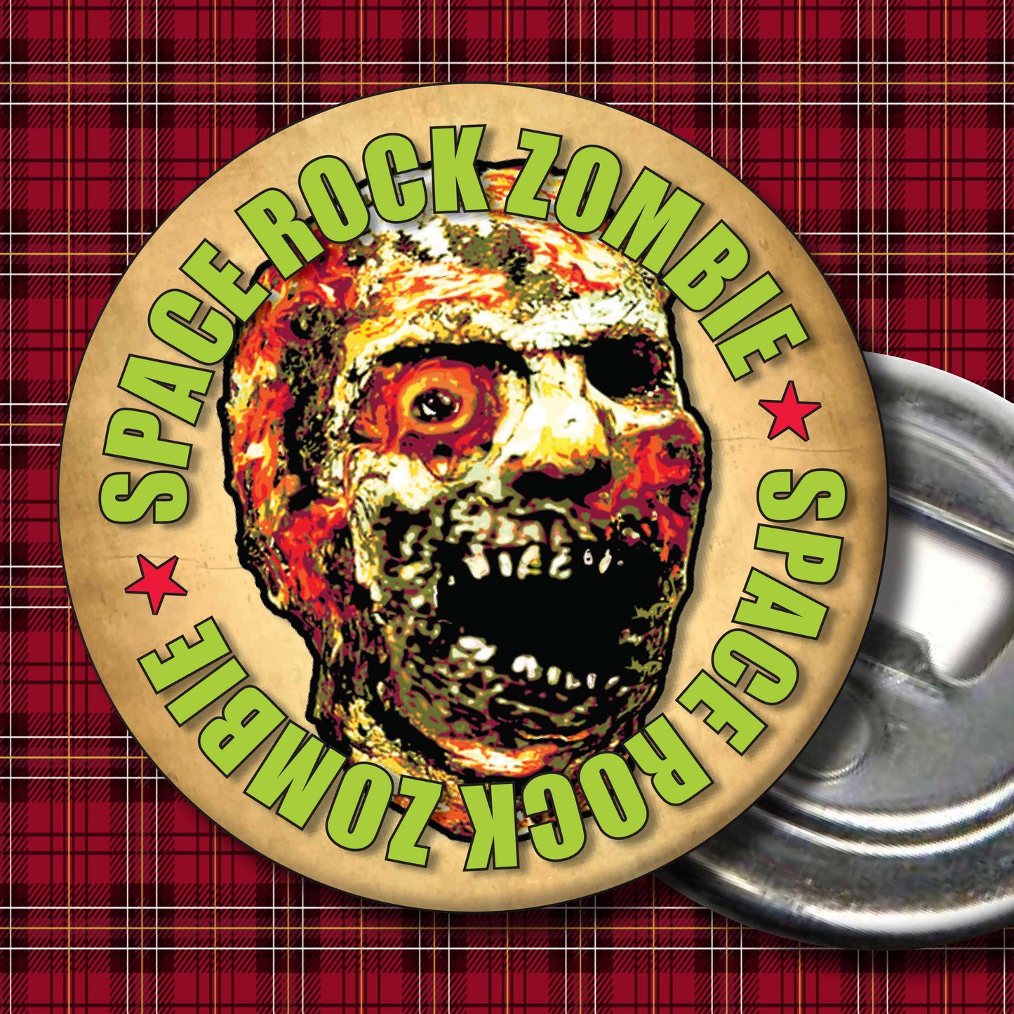 Space Rock Zombie - Art Print + Birthday Card + Metal Pin Badge
