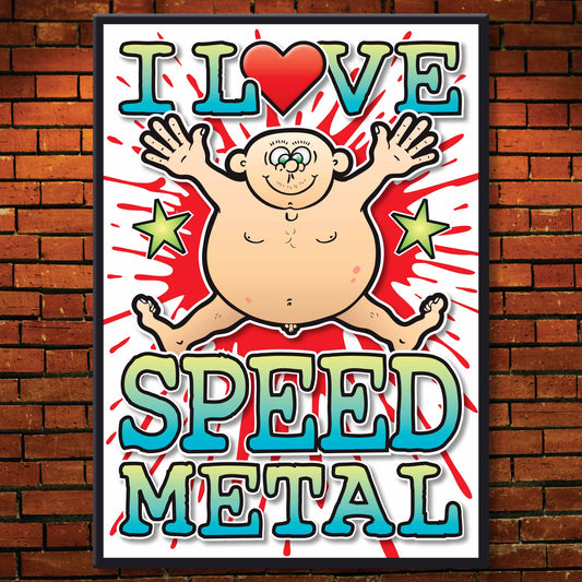 Speed Metal Art Print / Love Music Poster / Wall Décor / Rock Guru