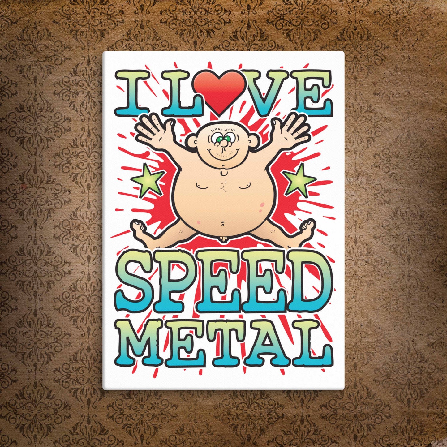 Speed Metal Canvas Print 30x40cm