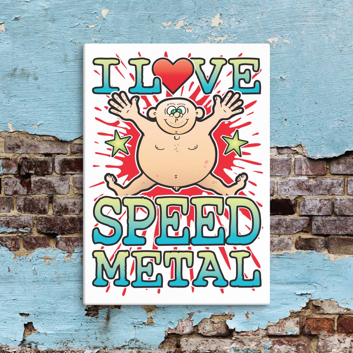 Speed Metal Canvas Print 30x40cm