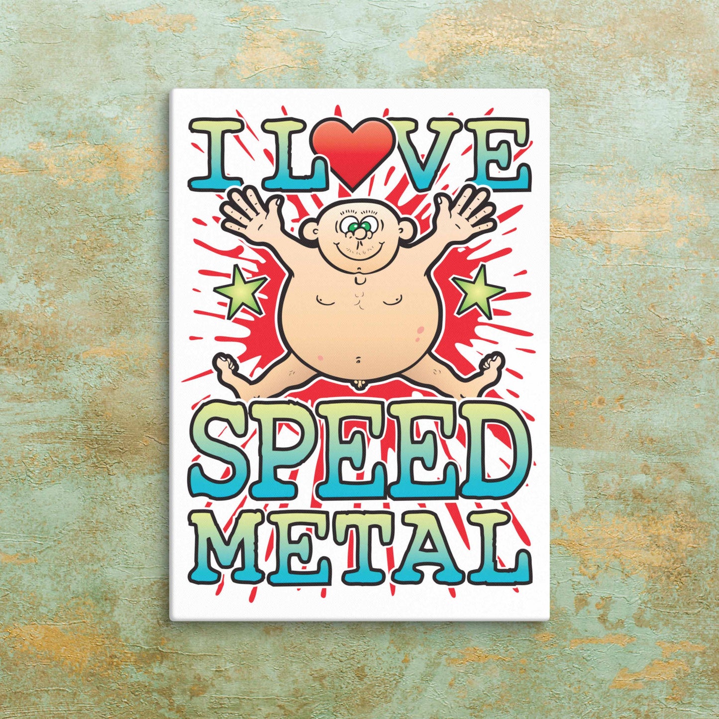 Speed Metal Canvas Print 30x40cm