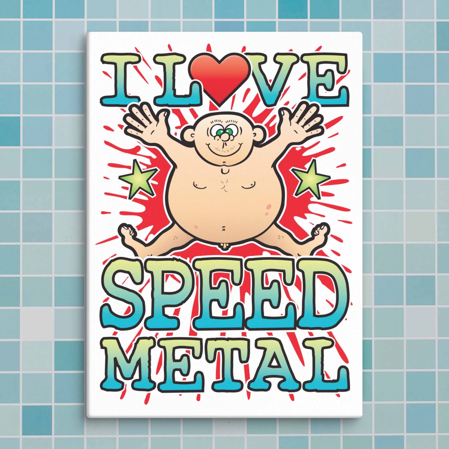 Speed Metal Canvas Print 30x40cm