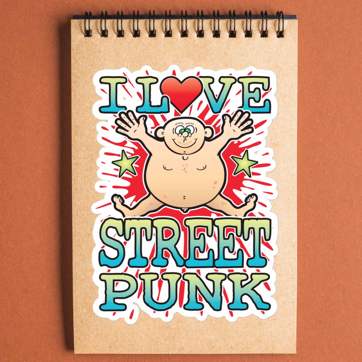 Street Punk Vinyl Kiss-Cut Sticker / 14 x 10cm