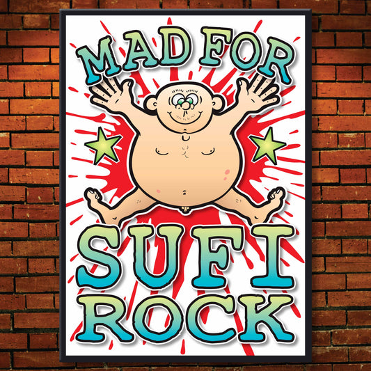 Sufi Rock Art Print / Mad For Music Poster / Wall Décor