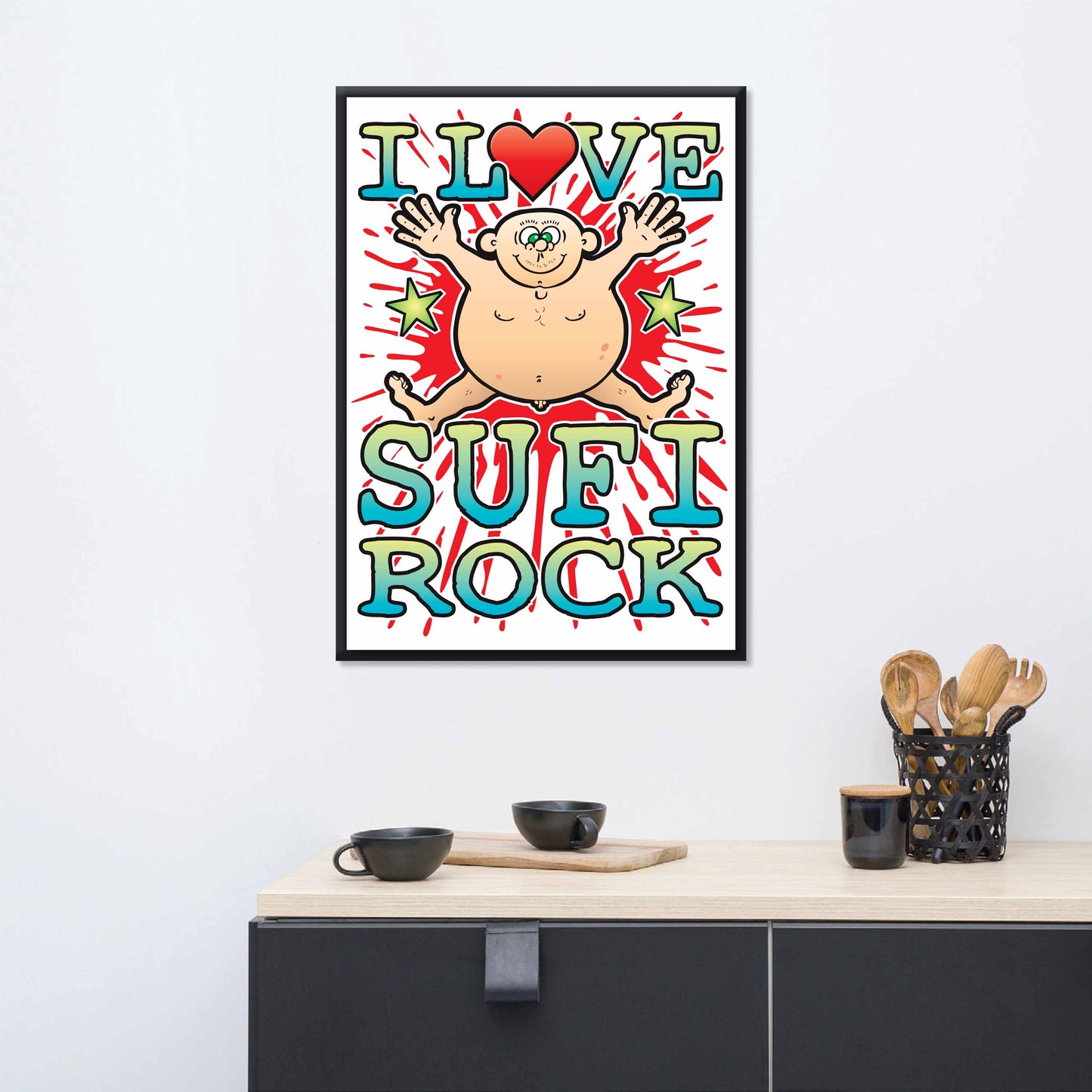 Sufi Rock 50x70cm Wall Art / Love Music Poster