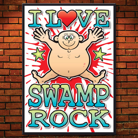 Swamp Rock Art Print / Love Music Poster / Wall Décor / Rock Guru