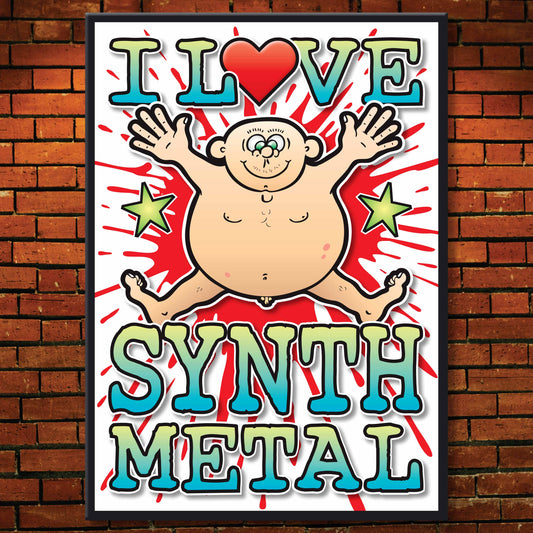Synth Metal Art Print / Love Music Poster / Wall Décor / Rock Guru