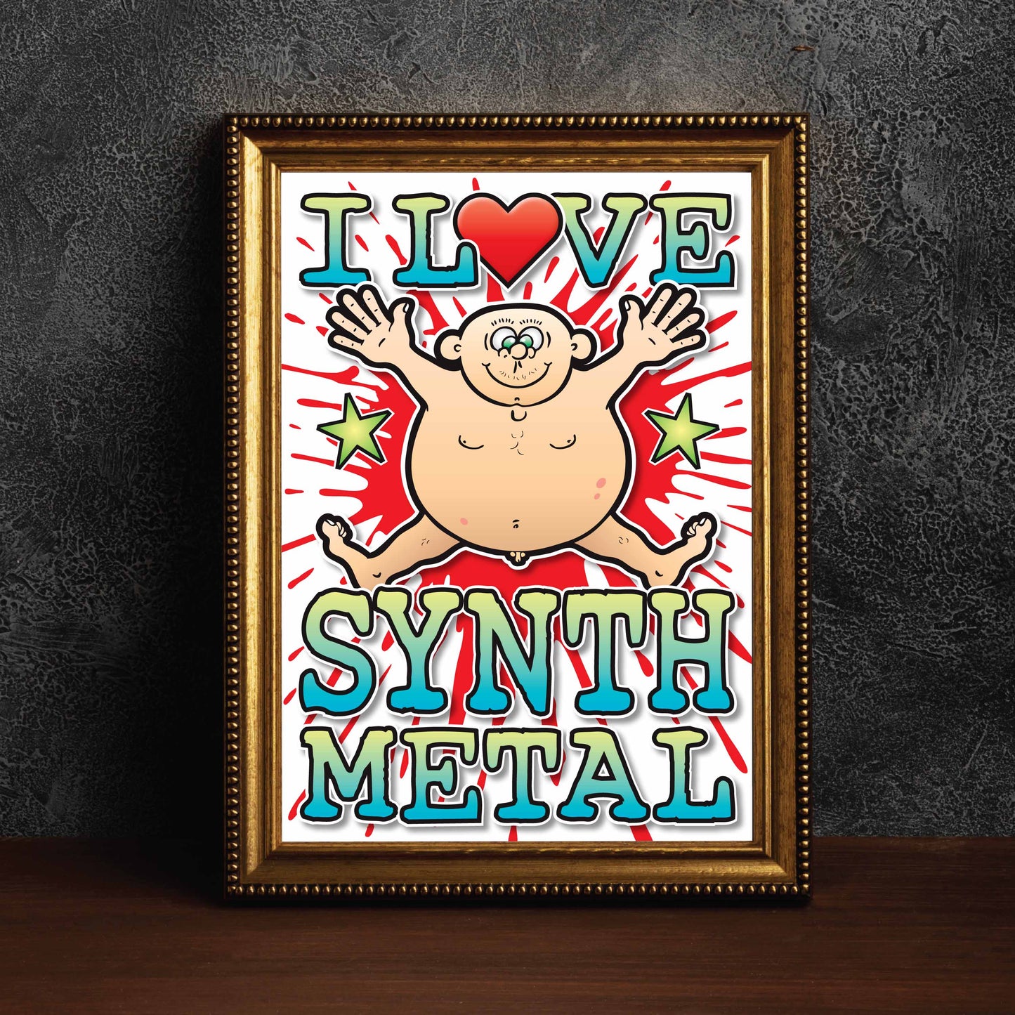 Synth Metal Art Print / Love Music Poster / Wall Décor / Rock Guru