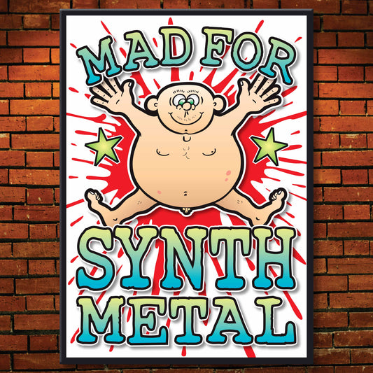 Synth Metal Art Print / Mad For Music Poster / Wall Décor