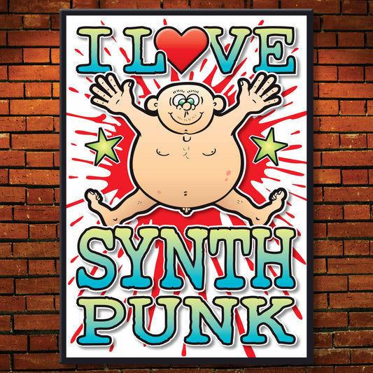 Synth Punk Art Print / Love Music Poster / Wall Décor / Rock Guru