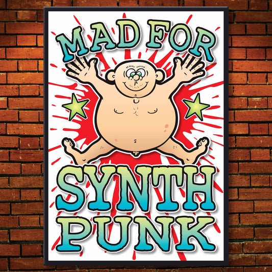Synth Punk Art Print / Mad For Music Poster / Wall Décor