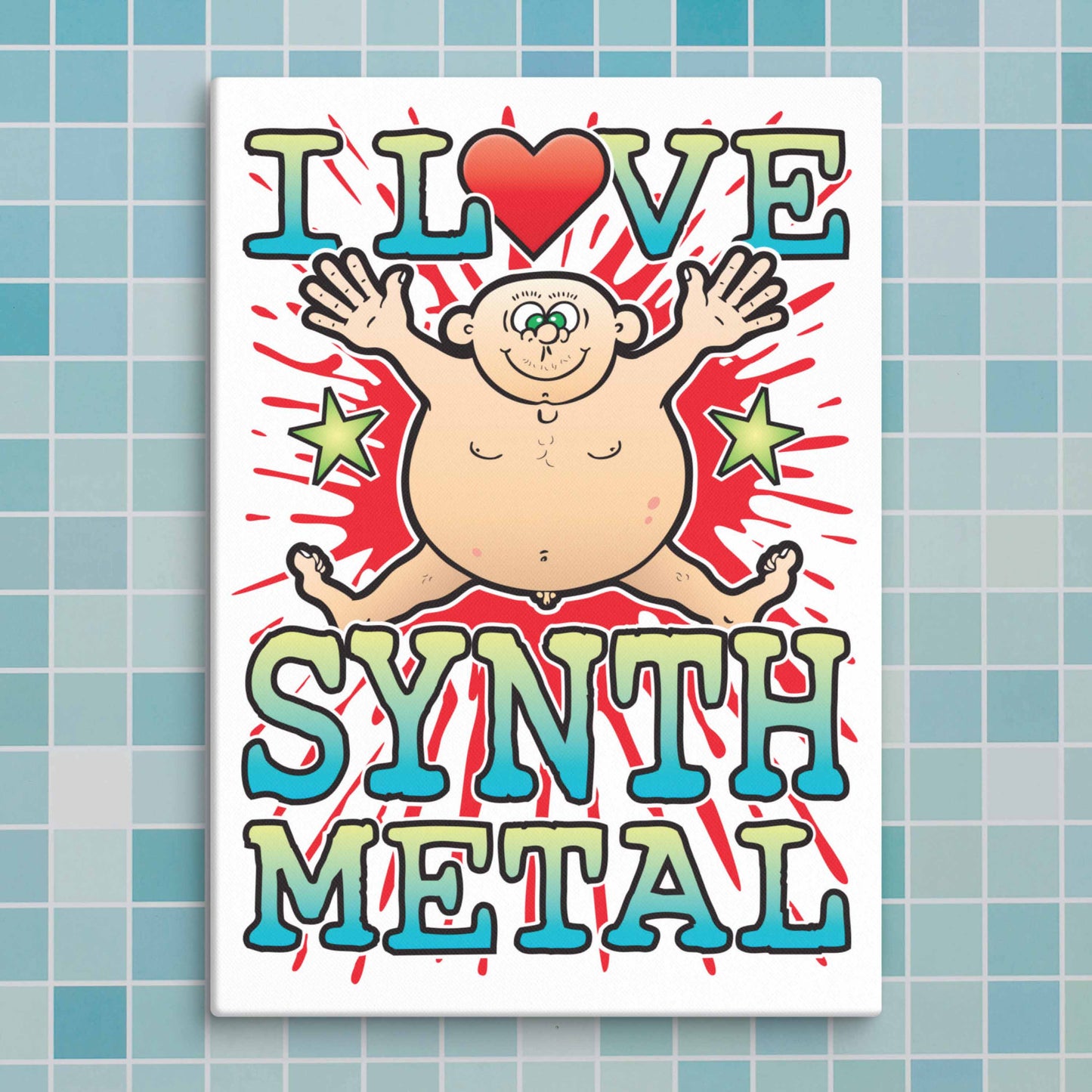 Synth Metal Canvas Print 30x40cm