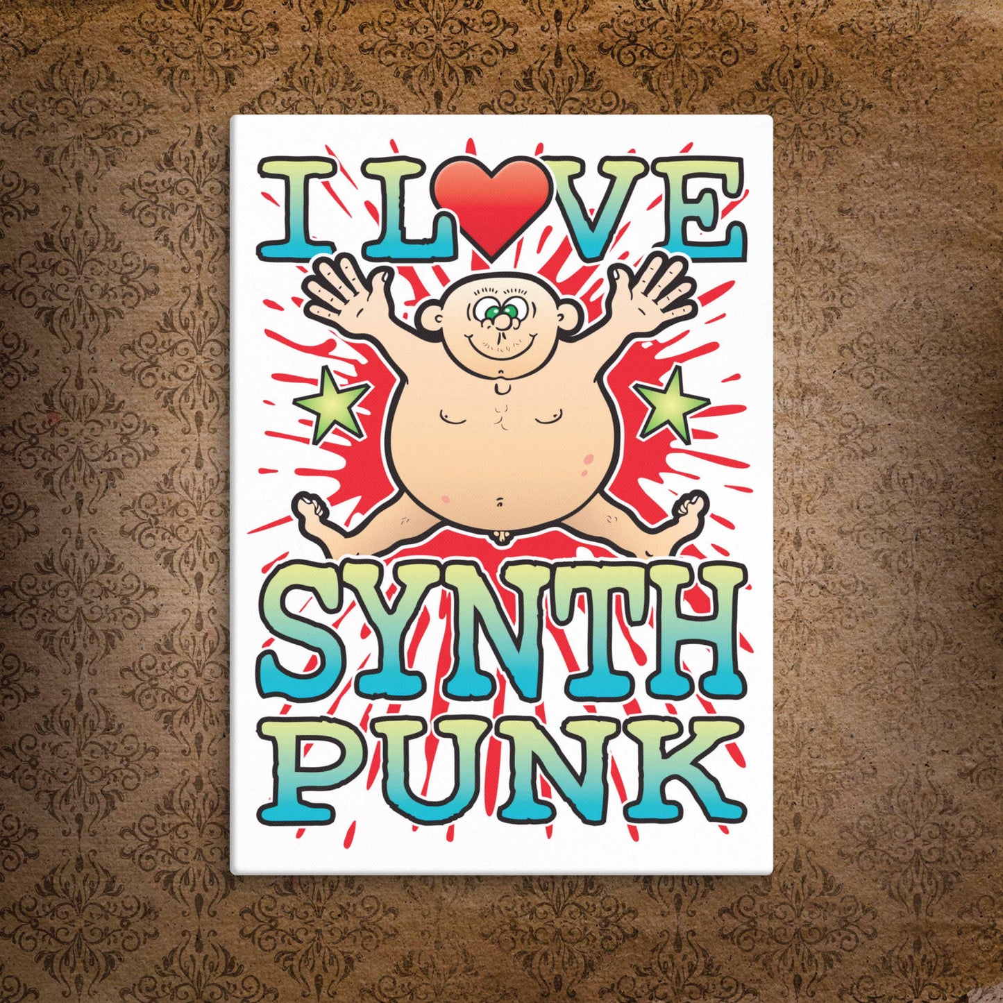 Synth Punk Canvas Print 30x40cm