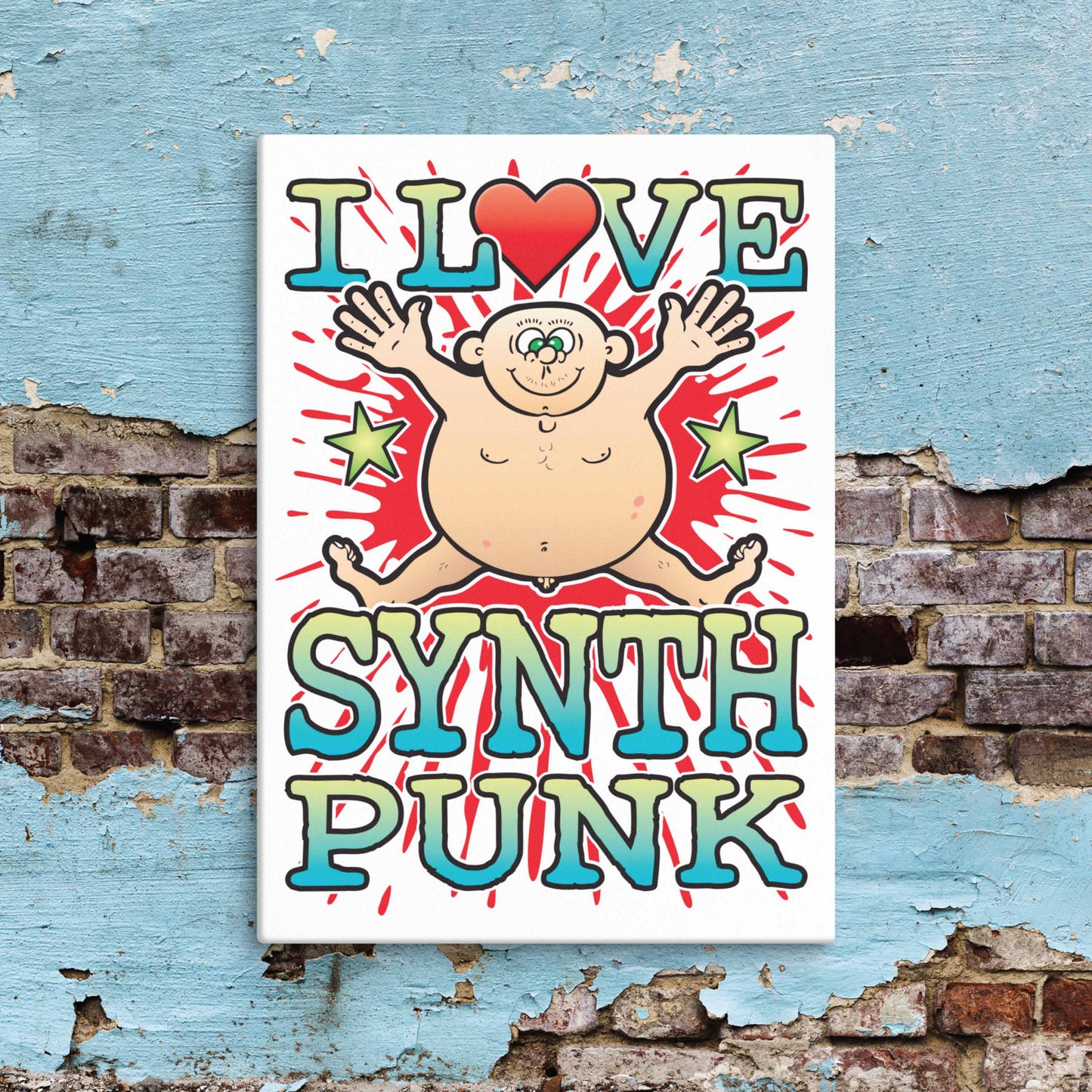 Synth Punk Canvas Print 30x40cm
