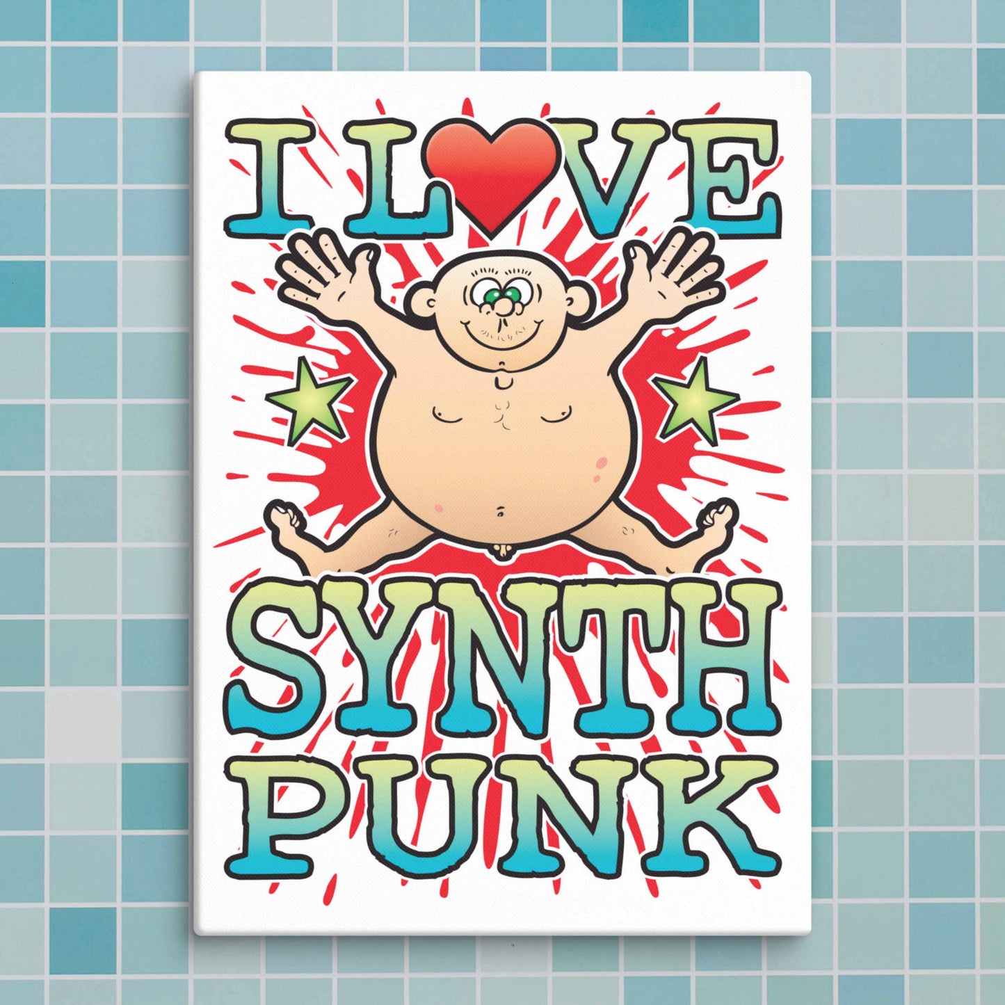 Synth Punk Canvas Print 30x40cm