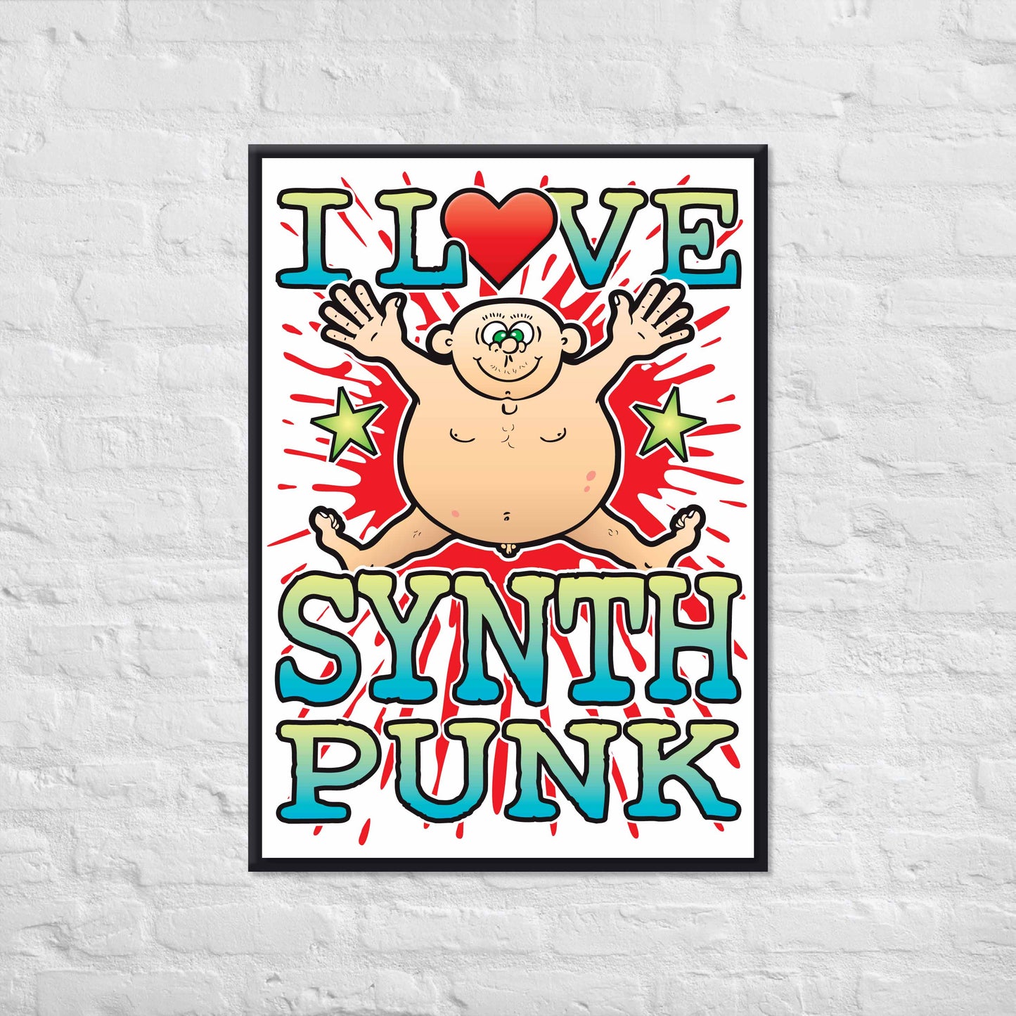 Synth Punk 50x70cm Wall Art / Love Music Poster