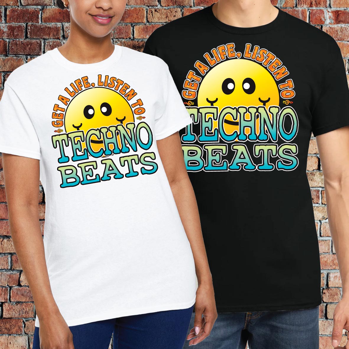 Techno Beats Cotton T-Shirt