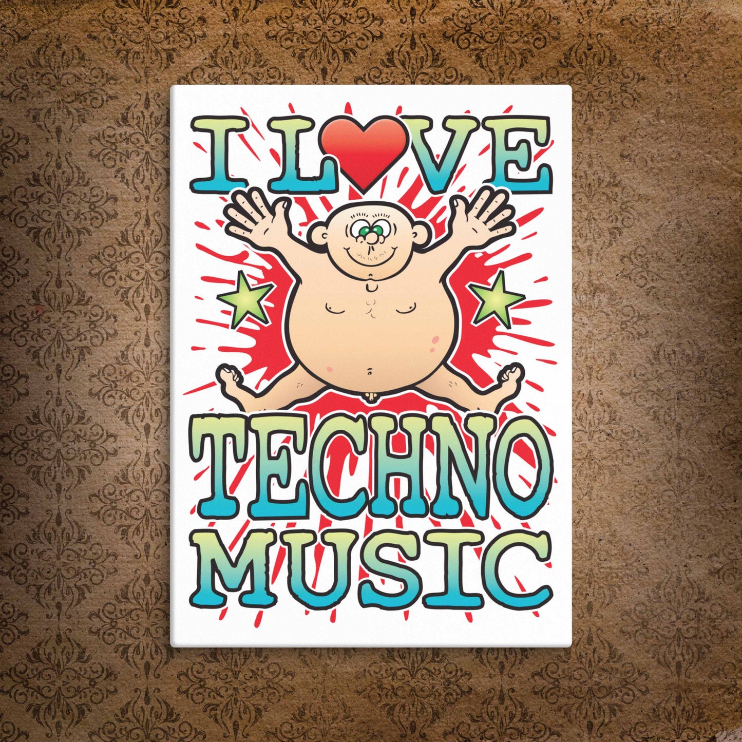 Techno Music Canvas Print 30x40cm