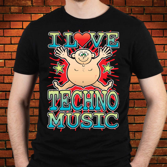 Techno Music Cotton Love Music T-Shirt