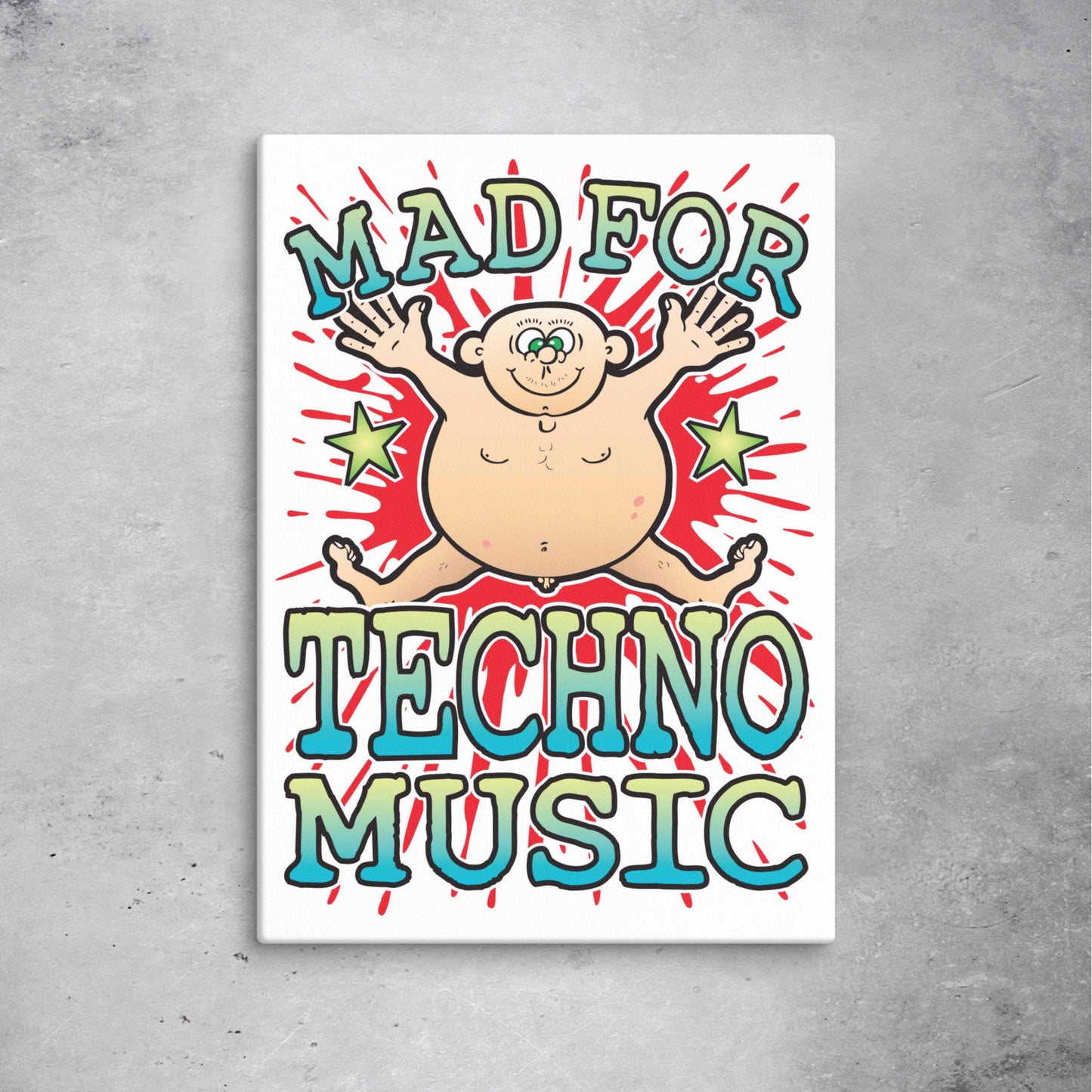 Techno Music Canvas Print 51x71cm