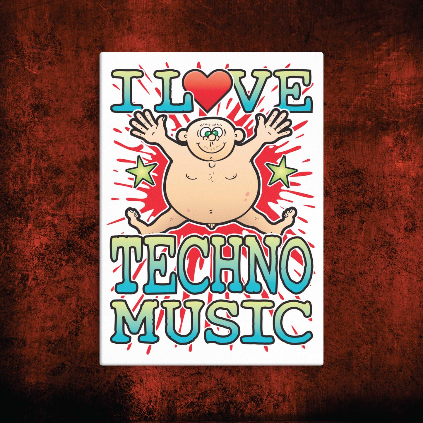Techno Music Canvas Print 30x40cm