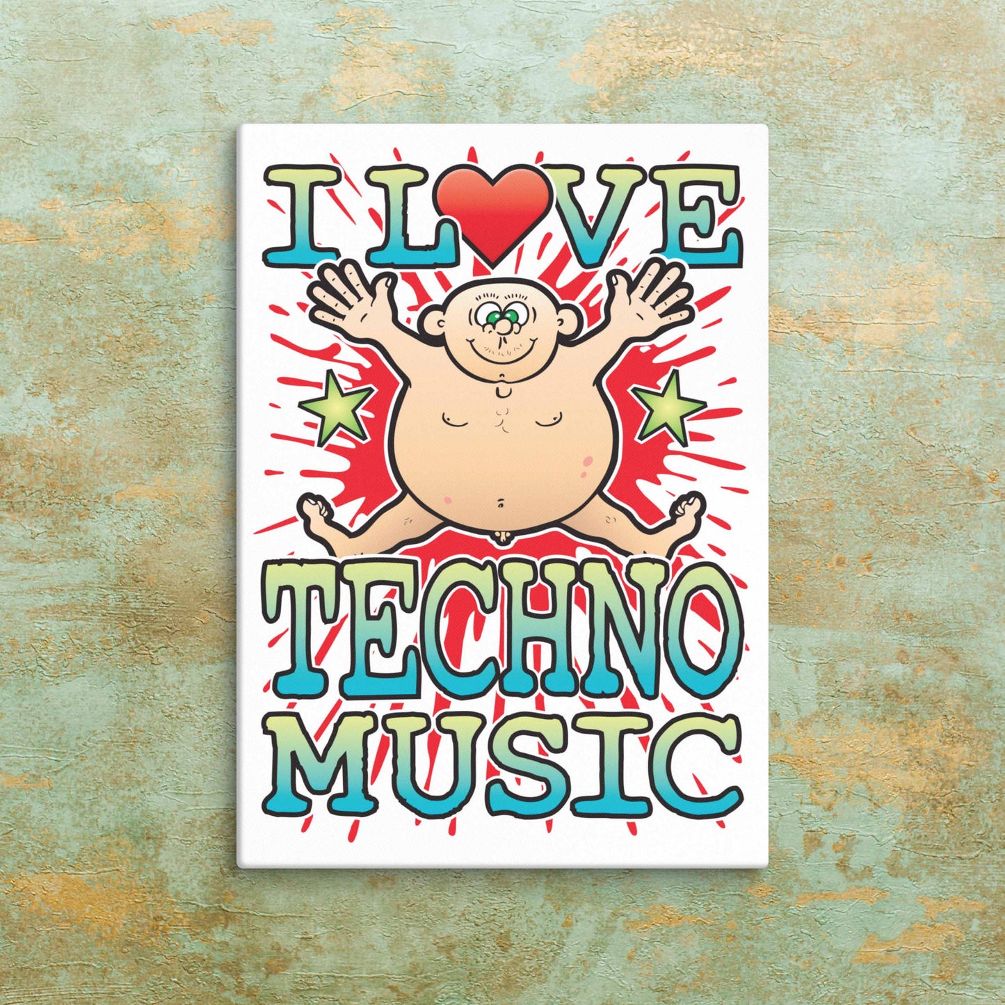 Techno Music 51x71cm Canvas Print