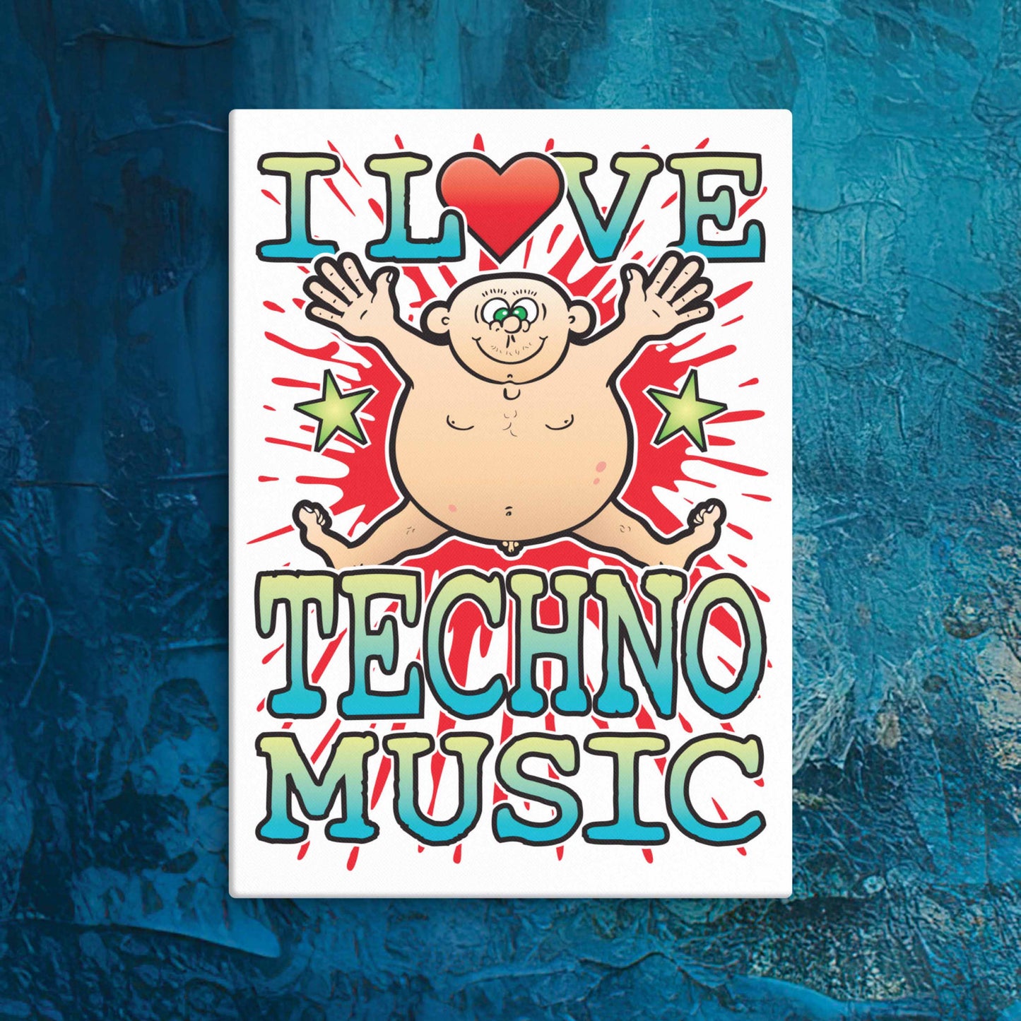 Techno Music Canvas Print 30x40cm