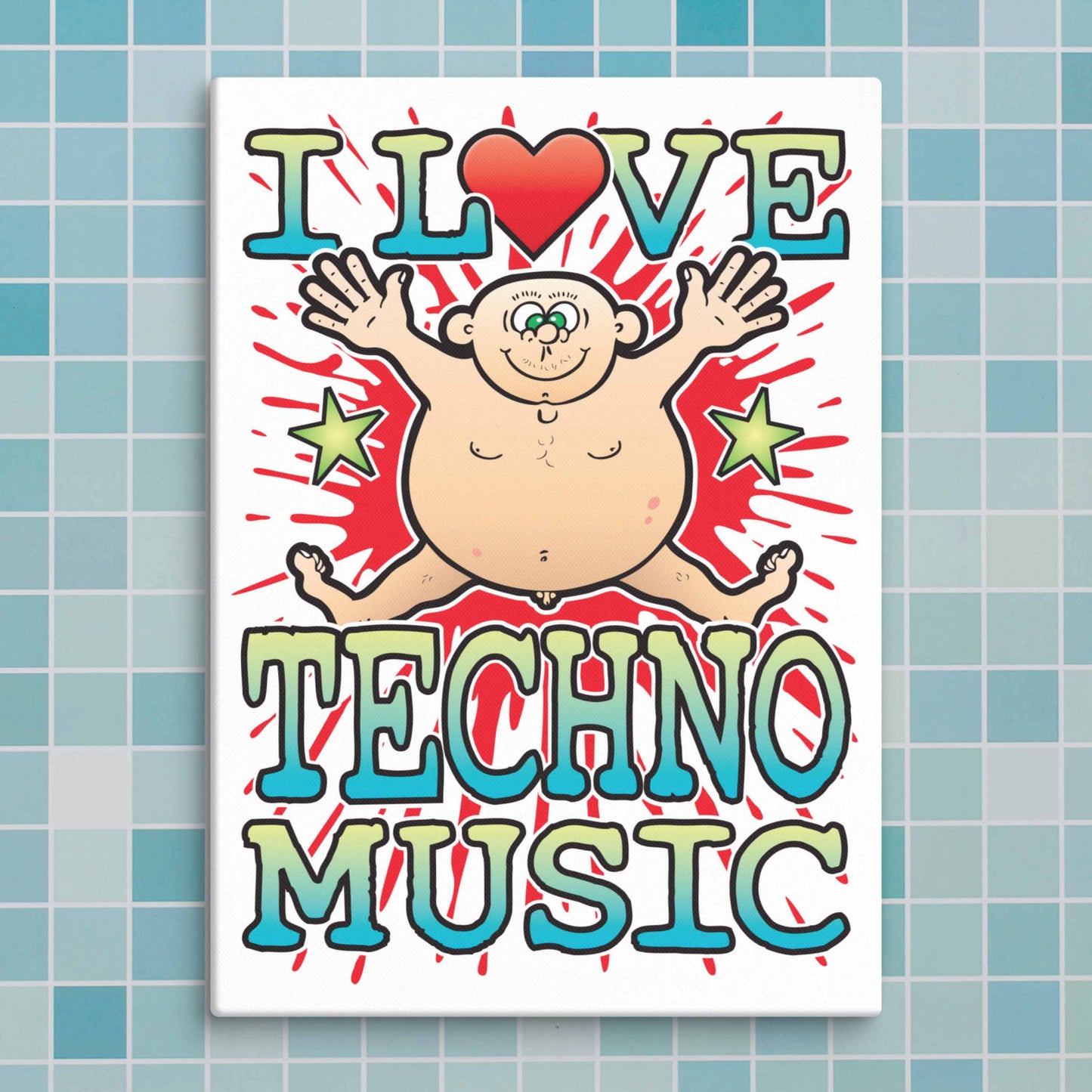 Techno Music Canvas Print 30x40cm