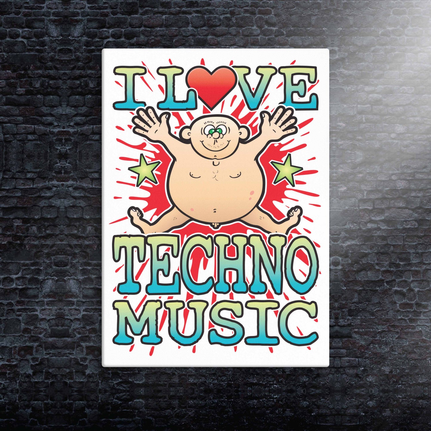 Techno Music Canvas Print 30x40cm