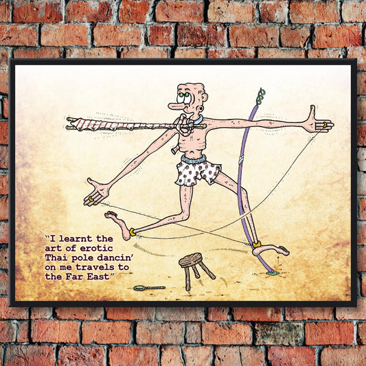 Thai Pole Dance Art Print