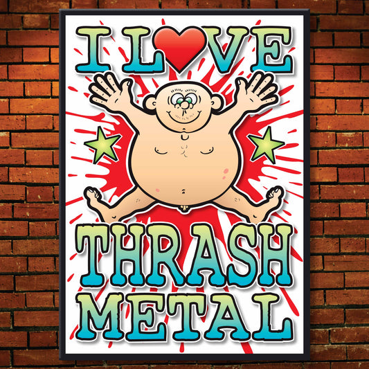 Thrash Metal Art Print / Love Music Poster / Wall Décor / Rock Guru