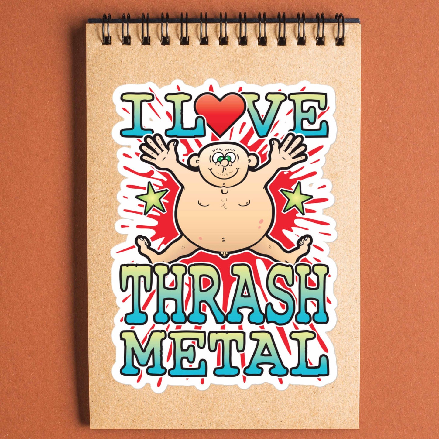 Thrash Metal Vinyl Kiss-Cut Sticker / 14 x 10cm